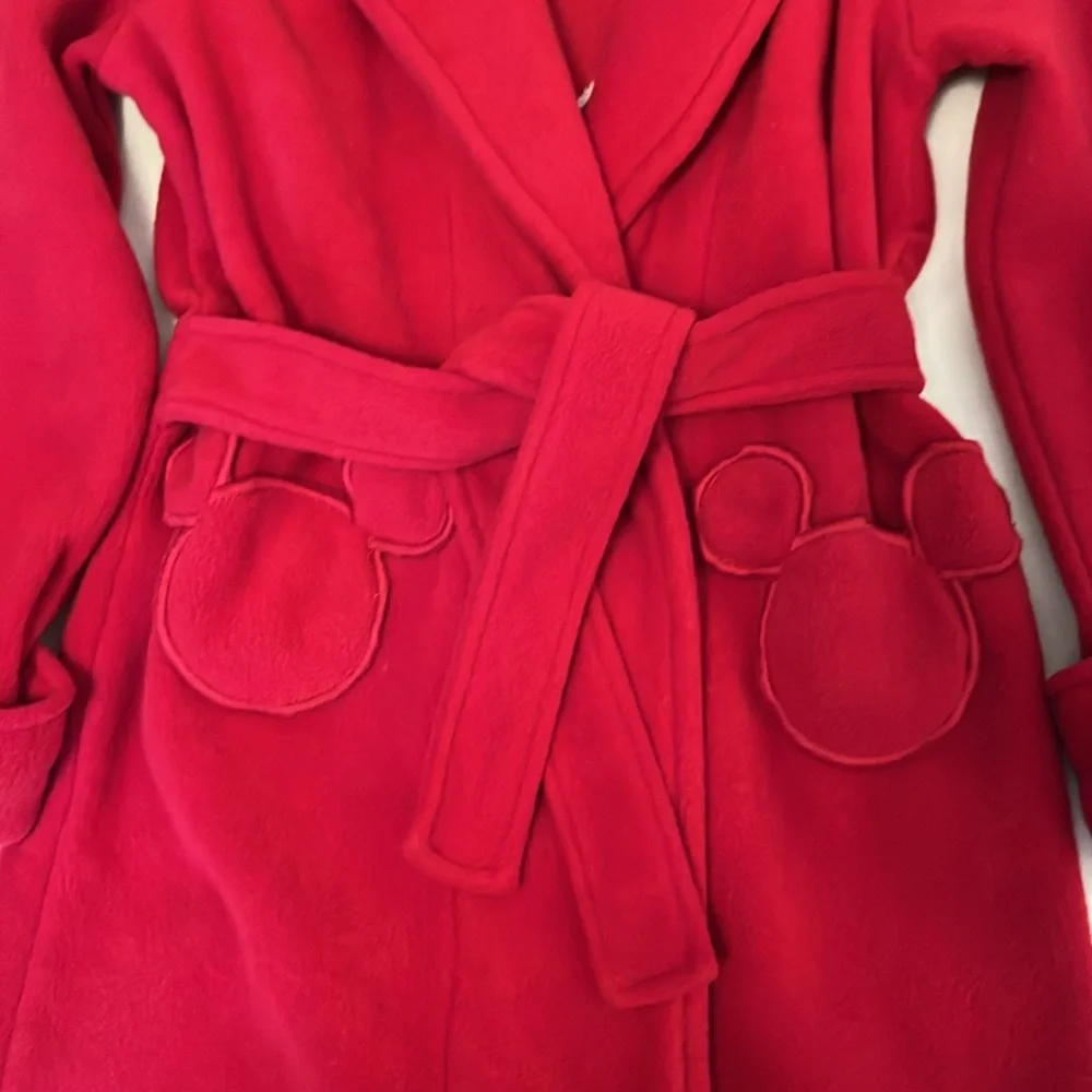 Disney Mickey Mouse boys size S red robe with Mickey on the back. - Picture 3 of 5